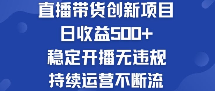 淘宝无人直播带货创新项目：日收益500+  稳定开播无违规  持续运营不断流【揭秘】-阿良资源网
