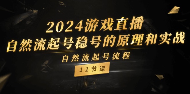 2024游戏直播自然流起号稳号的原理和实战，自然流起号流程（11节）-阿良资源网
