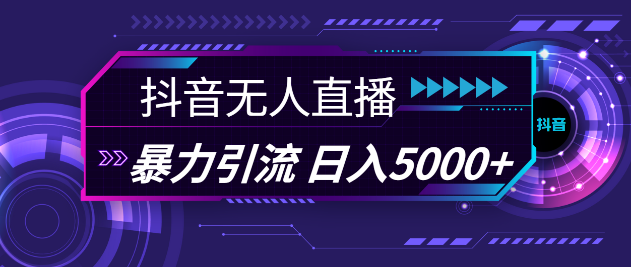 （11709期）抖音无人直播，暴利引流，日入5000+-阿良资源网
