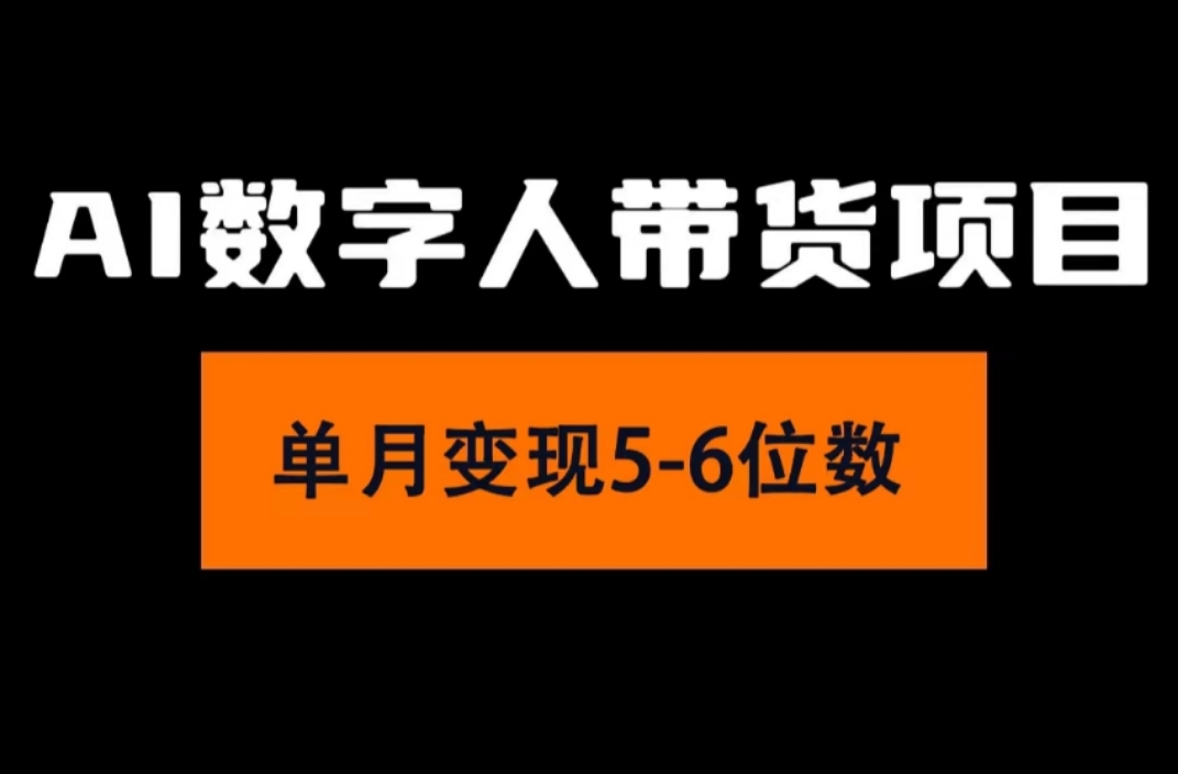 （11751期）2024年Ai数字人带货，小白就可以轻松上手，真正实现月入过万的项目-阿良资源网