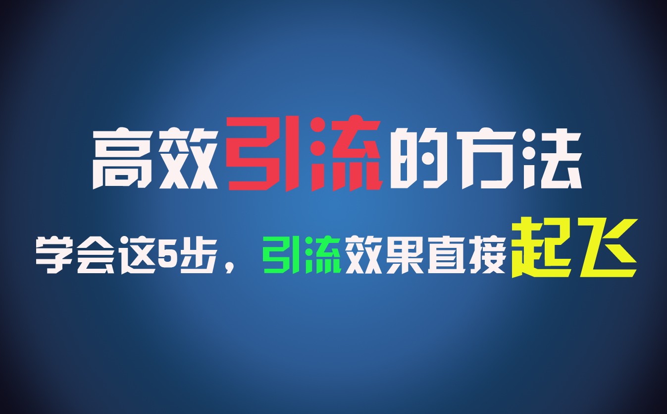 高效引流的方法，可以帮助你日引300+创业粉，一年轻松收入30万，比打工强太多！-阿良资源网