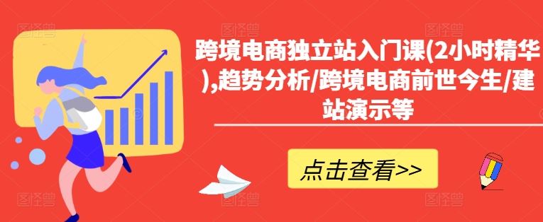 跨境电商独立站入门课(2小时精华),趋势分析/跨境电商前世今生/建站演示等-阿良资源网