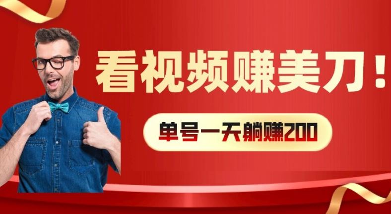 看视频赚美刀：每小时40+，多号矩阵可放大收益【揭秘】-阿良资源网