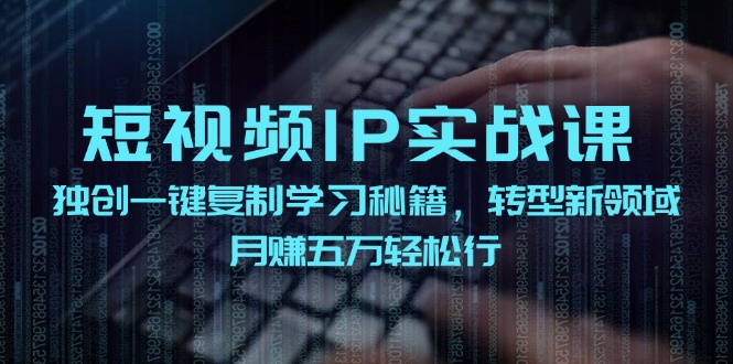 短视频IP实战课，独创一键复制学习秘籍，转战新领域，月赚五万轻松行-阿良资源网