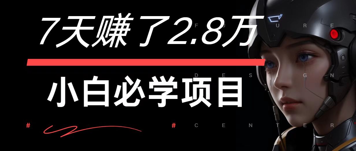 7天赚了2.8万！每单利润最少500+，轻松月入7万+小白有手就行-阿良资源网