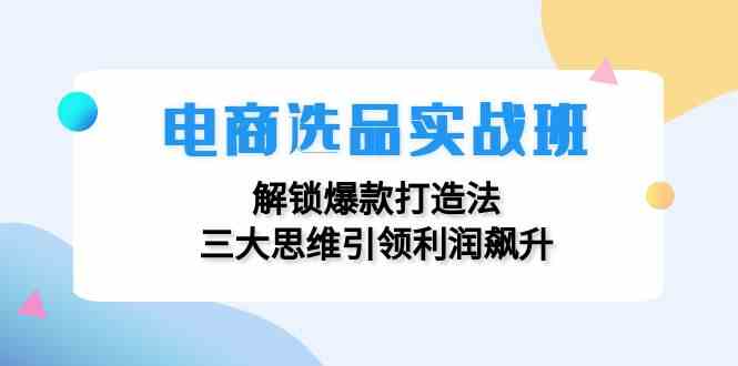 电商选品实战班：解锁爆款打造法，三大思维引领利润飙升-阿良资源网
