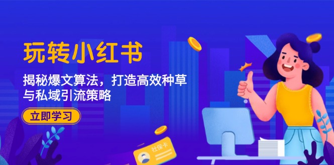 玩转小红书：揭秘爆文算法，打造高效种草与私域引流策略-阿良资源网