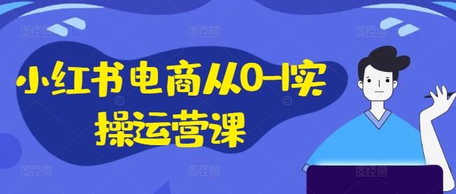 小红书电商从0-1实操运营课，小红书手机实操小红书/IP和私域课/小红书电商电脑实操板块等-阿良资源网