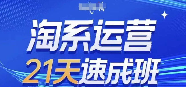 淘系运营21天速成班(更新24年9月)，0基础轻松搞定淘系运营，不做假把式-阿良资源网